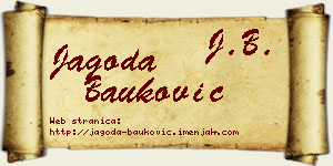 Jagoda Bauković vizit kartica